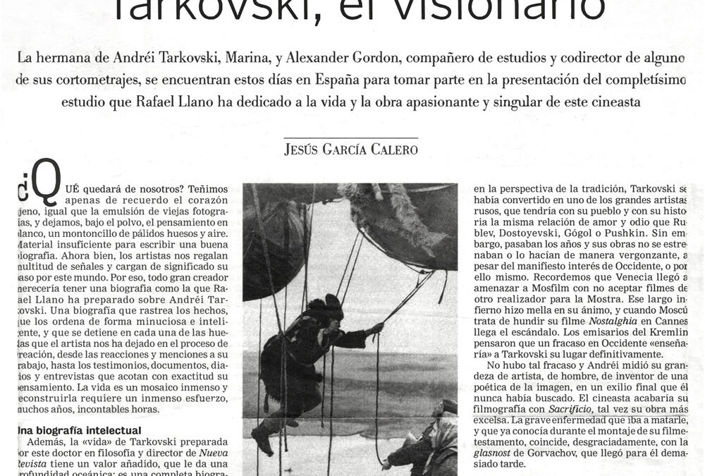 Tarkovski, el visionario. Jesús García Calero. ABC Cultural